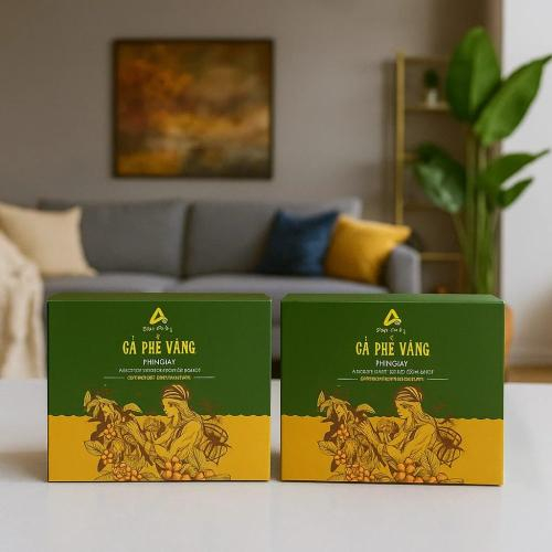 Hộp Cà Phê Vàng Đặc Sản Phin Giấy 4.0 Cao Cấp Nhật Bản Loại 7 Gói