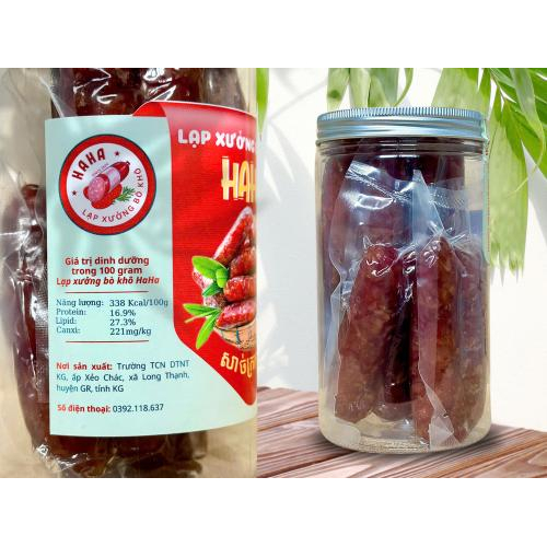 Lạp Xưởng Bò Khô HaHa – Hộp 500gr