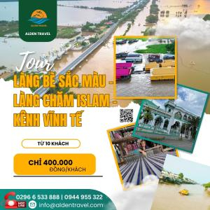 Tour Làng Bè Sắc Màu – Làng Chăm Islam – Kênh Vĩnh Tế | Alden