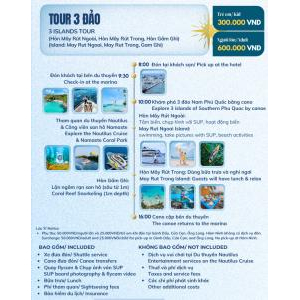 Cano Tham Quan 3 Đảo Phú Quốc (Ghép Lẻ)