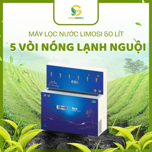 Máy Lọc Nước Ion Kiềm Limosi 50L - 5 Vòi Nóng Lạnh Nguội