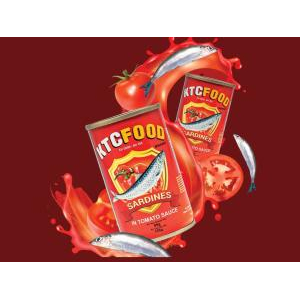 KTCFOOD Canned Sardines in Tomato Sauce 155g (Tall Can) – Export Quality