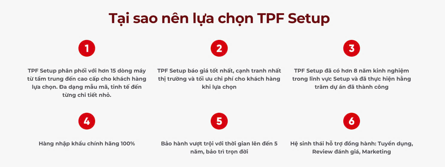 Tại sao nên lựa chọn TPF Setup