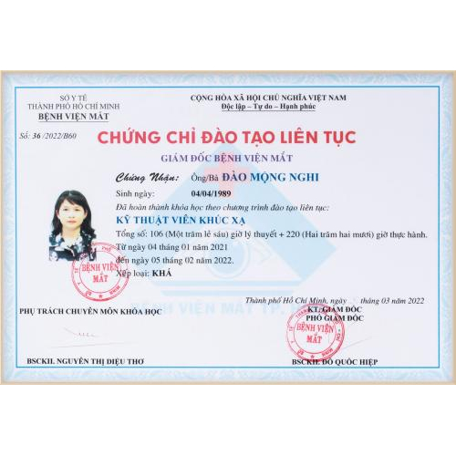 Chứng nhận đào tạo