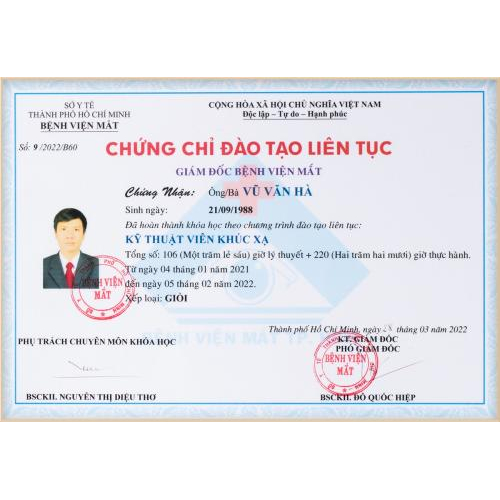 Chứng nhận đào tạo