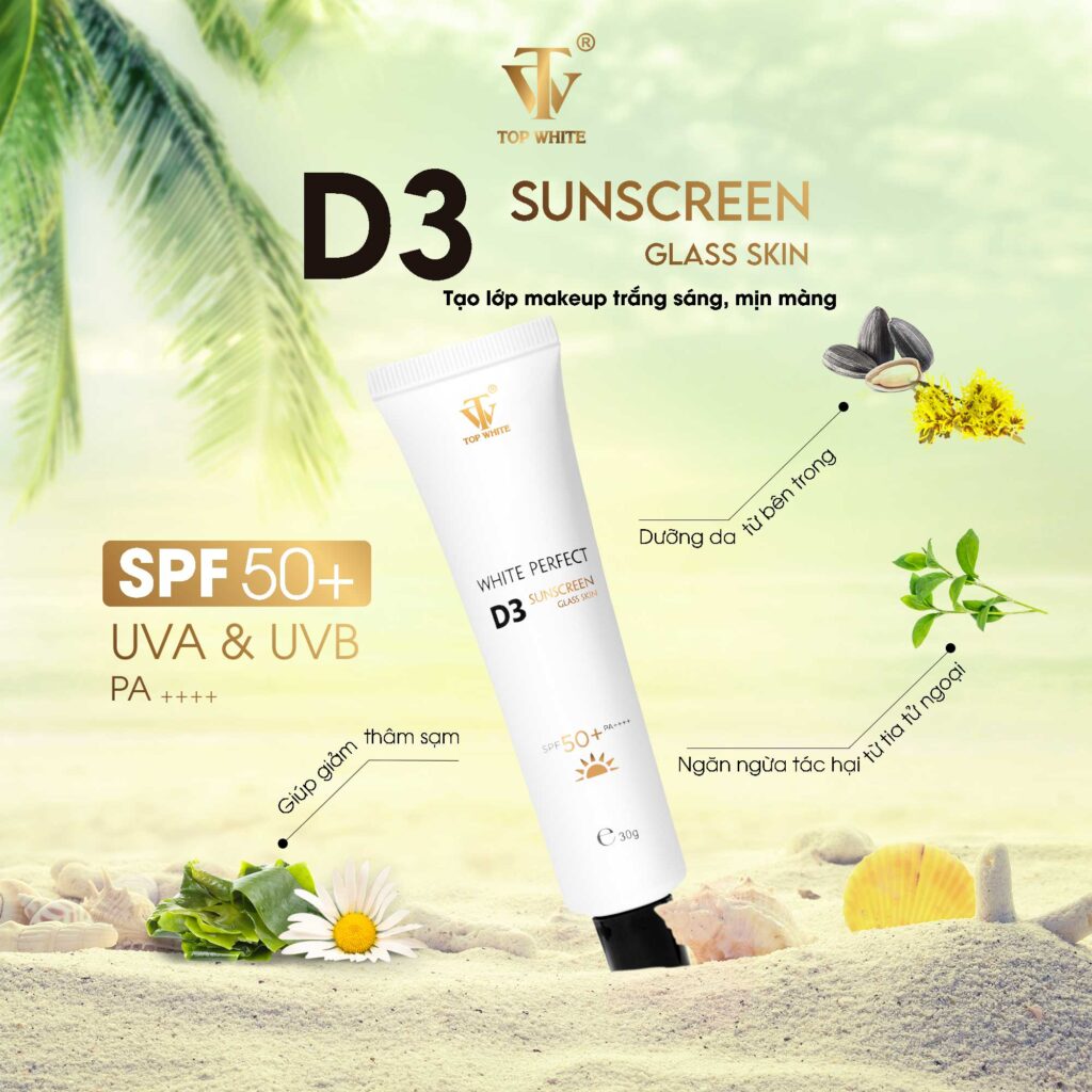 3. Kem chống nắng White Perfect D3 Glass Skin & Natural Skin