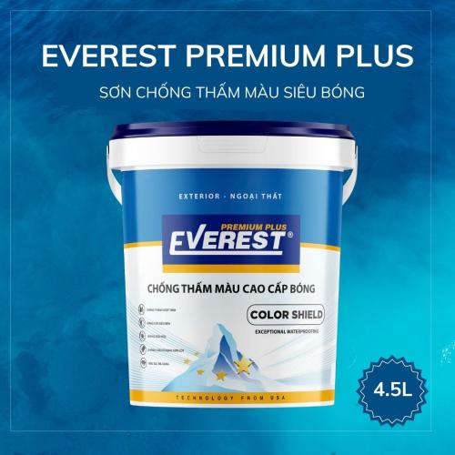Sơn Chống Thấm Màu Siêu Bóng Everest Premium Plus 4,5 Lít