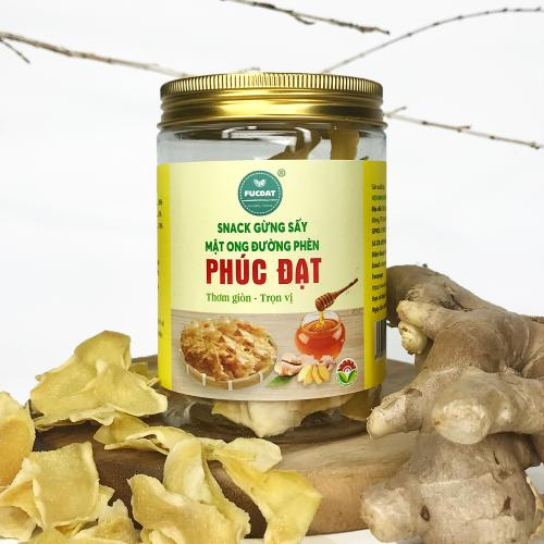 Snack Gừng Sấy Mật Ong Đường Phèn - Hộp 50gr